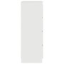 Aparador de madera contrachapada blanco brillante 60x35x98,5 cm