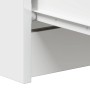 Aparador de madera contrachapada blanco brillante 60x35x98,5 cm