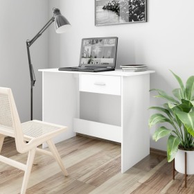 Escritorio de madera contrachapada blanco 100x50x76 cm Escritorio de madera contrachapada blanco 100x50x76 cm