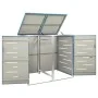 Shed for two steel garbage containers 138x77.5x112.5 cm by vidaXL, Waste container supports - Ref: Foro24-149567, Price: 323,...