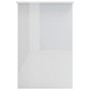 Escritorio de aglomerado blanco brillante 100x50x76 cm