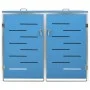 Shed for two steel garbage containers 138x77.5x112.5 cm by vidaXL, Waste container supports - Ref: Foro24-149567, Price: 323,...