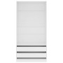 Armario de madera contrachapada blanco 100x50x200 cm
