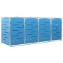 Shed for 4 steel garbage containers 276.5x77.5x112.5 cm by vidaXL, Waste container supports - Ref: Foro24-149569, Price: 623,...