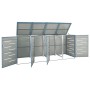Shed for 4 steel garbage containers 276.5x77.5x112.5 cm by vidaXL, Waste container supports - Ref: Foro24-149569, Price: 583,...