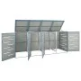 Shed for 4 steel garbage containers 276.5x77.5x112.5 cm by vidaXL, Waste container supports - Ref: Foro24-149569, Price: 623,...