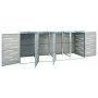 Cobertizo para 4 contenedores basura acero 276,5x77,5x112,5 cm de vidaXL, Soportes para contenedores de residuos - Ref: Foro2...