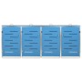 Schuppen für 4 Müllcontainer aus Stahl 276,5 x 77,5 x 112,5 cm von vidaXL, Halterungen für Abfallbehälter - Ref: Foro24-14956...