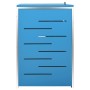 Schuppen für 4 Müllcontainer aus Stahl 276,5 x 77,5 x 112,5 cm von vidaXL, Halterungen für Abfallbehälter - Ref: Foro24-14956...