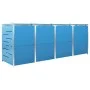 Cobertizo para 4 contenedores basura acero 276,5x77,5x112,5 cm de vidaXL, Soportes para contenedores de residuos - Ref: Foro2...