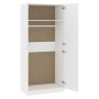 Armario de madera contrachapada blanco 90x52x200cm