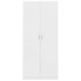 Armario de madera contrachapada blanco 90x52x200cm