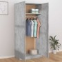 Armario de madera contrachapada gris hormigón 90x52x200 cm
