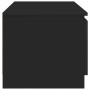 Mueble de TV madera contrachapada negro 140x40x35,5 cm