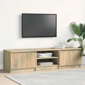 Mueble TV madera contrachapada color roble Sonoma 140x40x35,5cm
