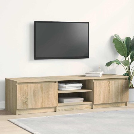 Mueble TV madera contrachapada color roble Sonoma 140x40x35,5cm