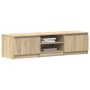 Mueble TV madera contrachapada color roble Sonoma 140x40x35,5cm
