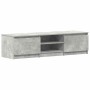Mueble de TV madera contrachapada gris hormigón 140x40x35,5 cm