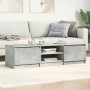 Mueble de TV madera contrachapada gris hormigón 140x40x35,5 cm