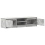 Mueble de TV madera contrachapada gris hormigón 140x40x35,5 cm