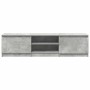 Mueble de TV madera contrachapada gris hormigón 140x40x35,5 cm