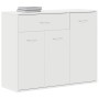 Aparador de madera contrachapada blanco 88x30x70 cm