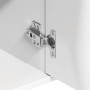 Aparador de madera contrachapada blanco 88x30x70 cm