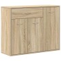 Aparador de madera contrachapada color roble Sonoma 88x30x70 cm