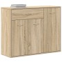 Aparador de madera contrachapada color roble Sonoma 88x30x70 cm