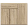 Aparador de madera contrachapada color roble Sonoma 88x30x70 cm