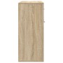 Aparador de madera contrachapada color roble Sonoma 88x30x70 cm
