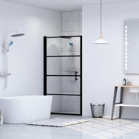 Schwarze Duschtür aus gehärtetem Glas, 100 x 178 cm von vidaXL, Duschtüren - Ref: Foro24-146885, Preis: 192,01 €, Rabatt: %