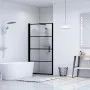 Schwarze Duschtür aus gehärtetem Glas, 100 x 178 cm von vidaXL, Duschtüren - Ref: Foro24-146885, Preis: 188,93 €, Rabatt: %