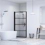 Schwarze Duschtür aus gehärtetem Glas, 100 x 178 cm von vidaXL, Duschtüren - Ref: Foro24-146885, Preis: 192,01 €, Rabatt: %