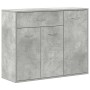 Aparador de madera contrachapada gris hormigón 88x30x70 cm