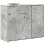 Aparador de madera contrachapada gris hormigón 88x30x70 cm