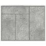 Aparador de madera contrachapada gris hormigón 88x30x70 cm