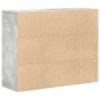Aparador de madera contrachapada gris hormigón 88x30x70 cm