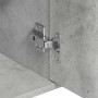 Aparador de madera contrachapada gris hormigón 88x30x70 cm