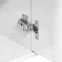 Aparador de madera contrachapada blanco brillante 88x30x70 cm