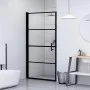 Schwarze Duschtür aus gehärtetem Glas, 100 x 178 cm von vidaXL, Duschtüren - Ref: Foro24-146885, Preis: 188,93 €, Rabatt: %