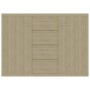 Aparador de madera contrachapada color roble Sonoma 88x30x65 cm