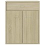 Aparador de madera contrachapada color roble Sonoma 60x30x75 cm
