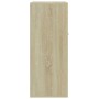 Aparador de madera contrachapada color roble Sonoma 60x30x75 cm