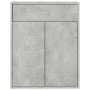 Aparador de madera contrachapada gris hormigón 60x30x75 cm