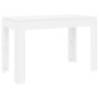 Mesa de comedor de madera contrachapada blanco 120x60x76 cm