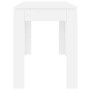 Mesa de comedor de madera contrachapada blanco 120x60x76 cm