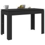 Mesa de comedor de madera contrachapada negro 120x60x76 cm en Mesas de cocina y de comedor | Comprar online en Foro24