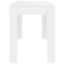 Mesa de comedor madera de ingeniería blanco brillo 120x60x76 cm