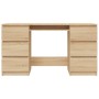 Escritorio madera contrachapada color roble Sonoma 140x50x77 cm